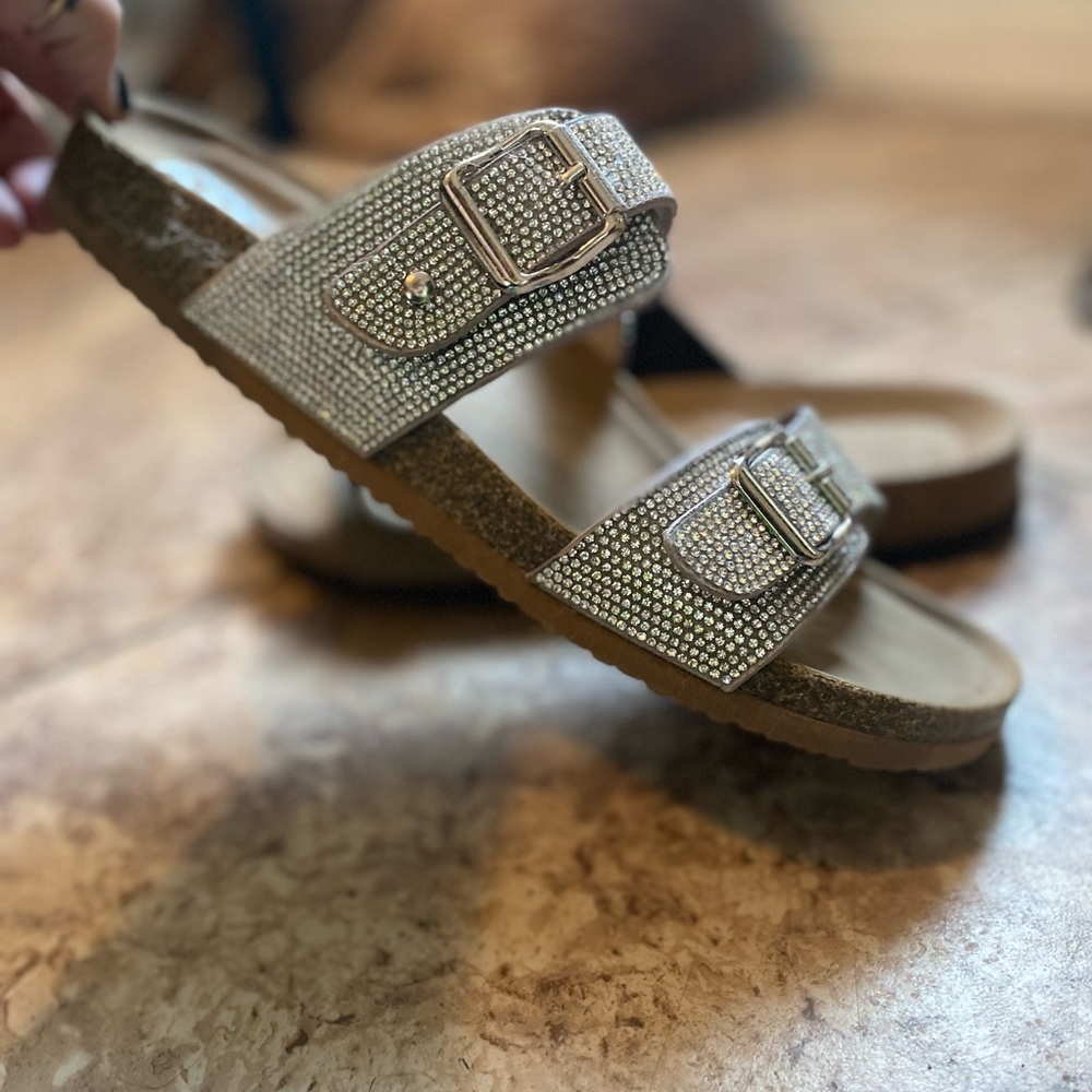 glitter sandals